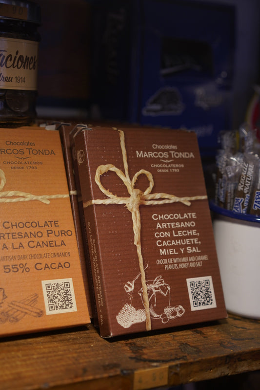 Chocolate con Cacahuete y Miel - Marcos Tonda (100gr)