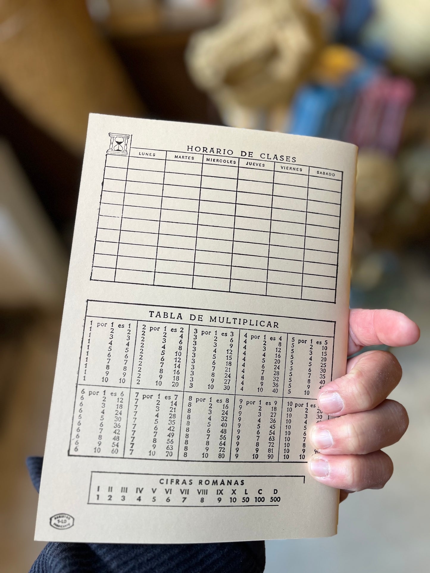 Cuaderno clásico colegio Español.