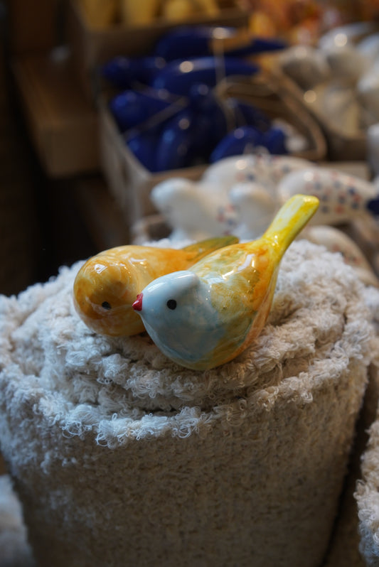 Pájaro de Cerámica Pintado a Mano - Diseño Exclusivo SIMPLE